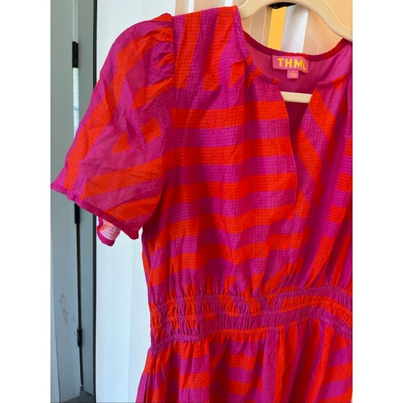 NWOT THML Melanie Striped Midi Dress, Sm $108 - Picture 3 of 8